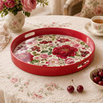 Vintage Peony and Roses Serving Tray – Romantic Floral Design - MintiHome