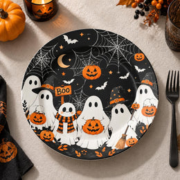 Halloween Decorative Charger Plate – Ghost Spiderweb - MintiHome
