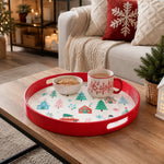 Christmas Whimsical Trees Serving Tray - Playful Pattern - MintiHome