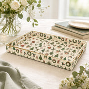 Christmas Decorative Plastic Serving Tray – Wreath Holly Botanical - MintiHome