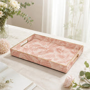 Pink Monstera Serving Tray - Blush Wedding Table Decor - MintiHome