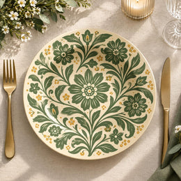 Daily Decorative Charger Plate – Green Daisy Vintage - MintiHome