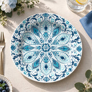 Ramadan Decorative Charger Plate – Navy Blue Mandala Drops full-print plastic serving tray shown in a product view.