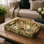 Christmas Poinsettia Serving Tray - Pine and Baubles - MintiHome