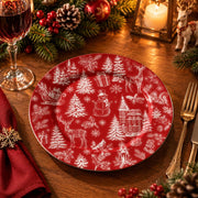 Christmas Decorative Charger Plate – Snowman Sleigh - MintiHome