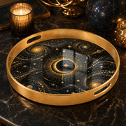 Ramadan & Eid al-Fitr Plastic Serving Tray – Celestial Crescent Galaxy - MintiHome