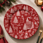 Christmas Decorative Charger Plate – Snowman Sleigh - MintiHome
