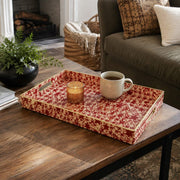Christmas Decorative Plastic Serving Tray – Cream Star Confetti - MintiHome