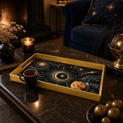 Ramadan & Eid al-Fitr Plastic Serving Tray – Celestial Crescent Galaxy - MintiHome