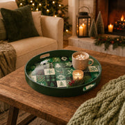Christmas Patchwork Plastic Serving Tray – Tree Snowflake Plaid - MintiHome