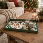 Gingerbread House Christmas Plastic Serving Tray with Star - MintiHome