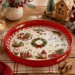 Christmas Vintage Icons Serving Tray - Sled Ice Skates - MintiHome