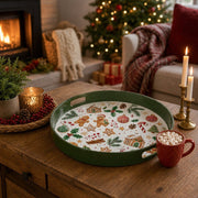 Gingerbread House Christmas Plastic Serving Tray with Star - MintiHome