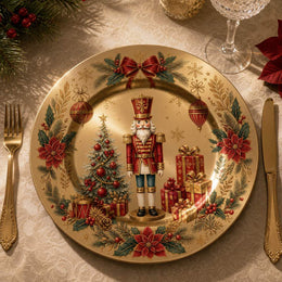 Christmas Santa Claus and Gifts Decorative Plate – Nutcracker Holiday - MintiHome