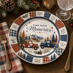 Farm Fresh Memories Christmas Charger Plate – Vintage Truck - MintiHome