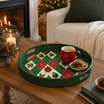 Christmas Diamond Plastic Serving Tray – Poinsettia Ornament Candy - MintiHome