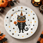 Halloween Decorative Charger Plate – Retro Cat Star - MintiHome