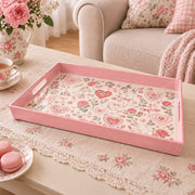 Valentine's Day Plastic Serving Tray – Roses and Doves - MintiHome