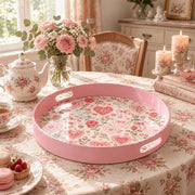 Valentine's Day Plastic Serving Tray – Roses and Doves - MintiHome