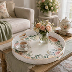 Corner Eucalyptus Peony Wedding Plastic Serving Tray Rectangular - MintiHome