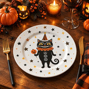 Halloween Decorative Charger Plate – Retro Cat Star - MintiHome