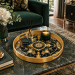 Ramadan & Eid al-Fitr Plastic Serving Tray – Opulent Floral Medallion - MintiHome