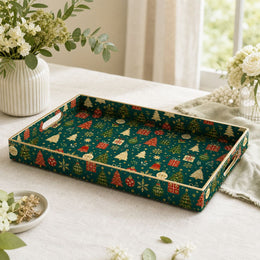 Green Gold Christmas Plastic Tray – Tree Gift Ornament - MintiHome