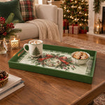 Christmas Decorative Serving Tray – Holly Bauble Bow - MintiHome
