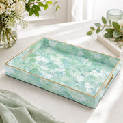 Mint Monstera Serving Tray - Seafoam Wedding Decor - MintiHome