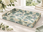 Daily Decorative Plastic Serving Tray – Dusty Teal Monstera - MintiHome