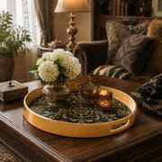Black Gold Symmetric Mandala Plastic Serving Tray – Royal - MintiHome