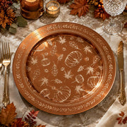 Thanksgiving Charger Plate in Roasted Pumpkin Orange - MintiHome