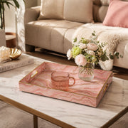 Daily Decorative Plastic Serving Tray – Agate Geode Pink Gold - MintiHome