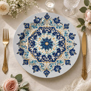 Blue and Gold Mandala Ramadan Decorative Charger Plate - MintiHome