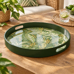Ramadan & Eid al-Fitr Plastic Serving Tray – Speckled Fern Canopy - MintiHome