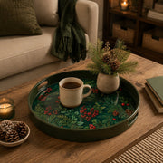 Christmas Gingerbread Green Plastic Serving Tray - Cozy Holiday - MintiHome