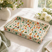 Christmas Gingerbread & Bell Plastic Tray – Holiday Serving Platter - MintiHome