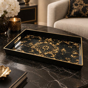 Ramadan & Eid al-Fitr Plastic Serving Tray – Noir Damask Royale - MintiHome