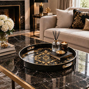 Ramadan & Eid al-Fitr Plastic Serving Tray – Noir Damask Royale - MintiHome