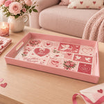 Valentine's Day Plastic Serving Tray – Vintage Love Letters - MintiHome