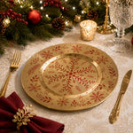 Christmas Snowflake Minimalist Decorative Plate – Geometric Holiday - MintiHome