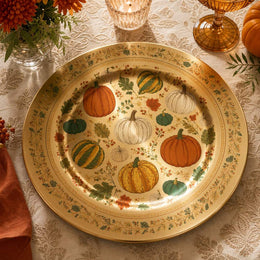 Thanksgiving Charger Plate in Vibrant Pumpkin Orange - MintiHome