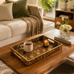 Christmas Geometric & Gold Plastic Tray – Diamond Serving Platter - MintiHome
