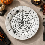 Halloween Decorative Charger Plate – Spiderweb Line Art - MintiHome
