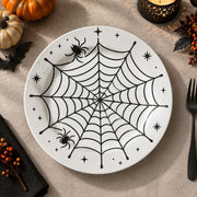 Halloween Decorative Charger Plate – Spiderweb Line Art - MintiHome