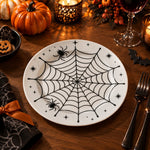Halloween Decorative Charger Plate – Spiderweb Line Art - MintiHome