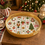 Nutcracker Christmas Tree Gingerbread Plastic Serving Tray - MintiHome