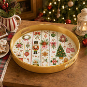 Nutcracker Christmas Tree Gingerbread Plastic Serving Tray - MintiHome