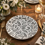 Daily Decorative Charger Plate – Black Line Botanical - MintiHome