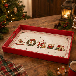 Christmas Vintage Parade Serving Tray - Santa Horse - MintiHome